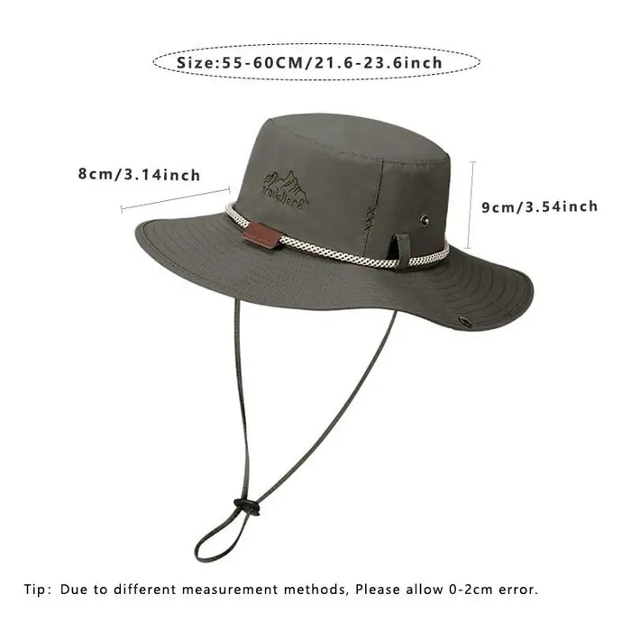 Cowboy - Style UPF 50+ Wide Brim Bucket Sun Hats for Men - Monsta Online