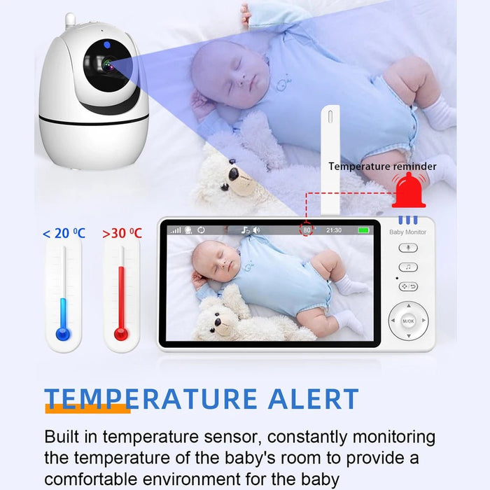 Smart 5" Video Baby Monitor with Two - Way Audio and Night Vision - Monsta Online