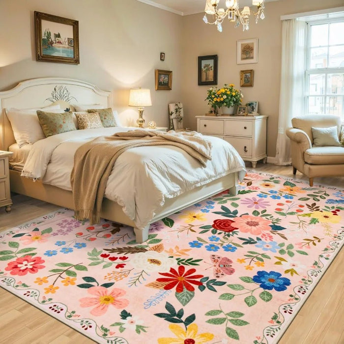 Washable 8'x10' Vintage Boho Area Rug – Soft, Non - Slip, Easy Maintenace and Long Lasting - Monsta Online