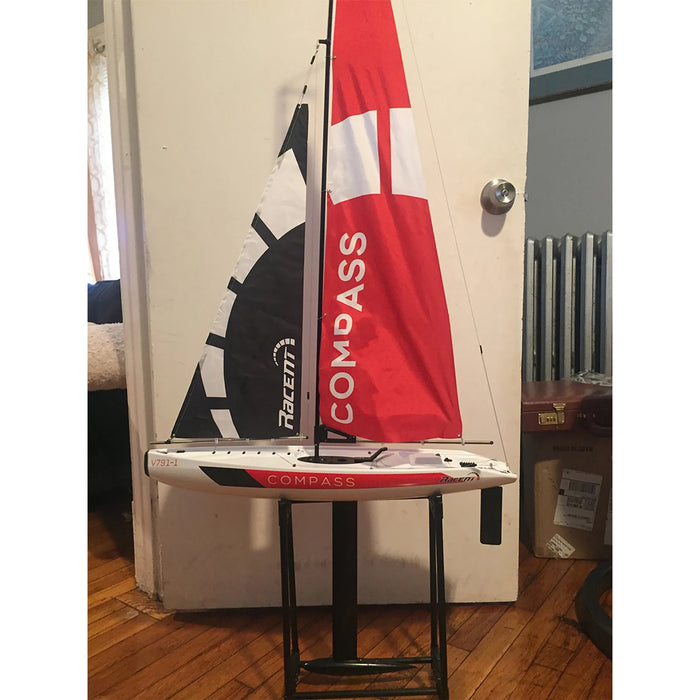 Compass: 53” RC Sailboat – Preassembled 2.4G Remote Boat for Older Kids and Adults - Monsta Online