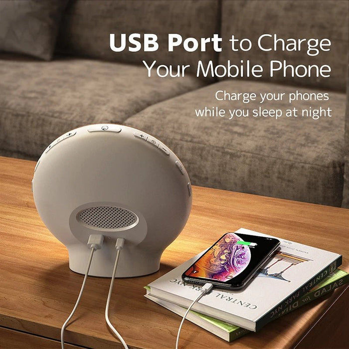Soothing Sunrise Alarm Clock Lamp with Adjustable Brightness and White Noise - Monsta Online