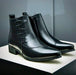 Samuel Leather Dress Boots – Men's Full - Grain Brogue Lace - Up Boots - Monsta Online