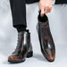 Samuel Leather Dress Boots – Men's Full - Grain Brogue Lace - Up Boots - Monsta Online