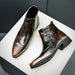 Samuel Leather Dress Boots – Men's Full - Grain Brogue Lace - Up Boots - Monsta Online