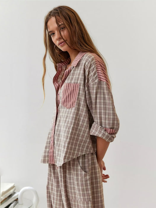 Sara Pajama Set – Women's Soft Cotton Blend Elegant Sleepwear Set - Monsta Online