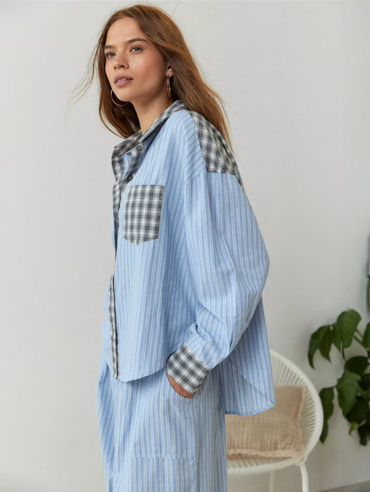 Sara Pajama Set – Women's Soft Cotton Blend Elegant Sleepwear Set - Monsta Online