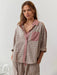 Sara Pajama Set – Women's Soft Cotton Blend Elegant Sleepwear Set - Monsta Online