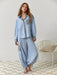 Sara Pajama Set – Women's Soft Cotton Blend Elegant Sleepwear Set - Monsta Online