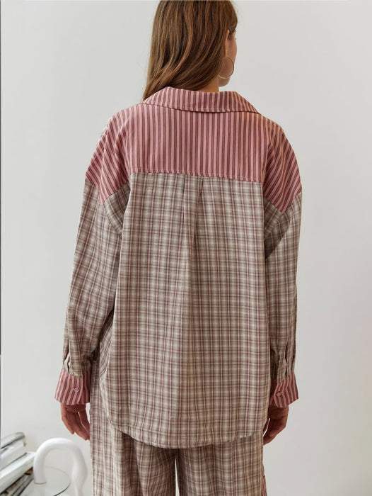 Sara Pajama Set – Women's Soft Cotton Blend Elegant Sleepwear Set - Monsta Online