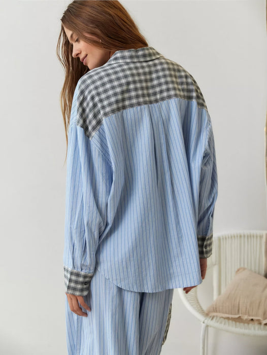 Sara Pajama Set – Women's Soft Cotton Blend Elegant Sleepwear Set - Monsta Online