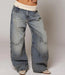 Y2K Baggy Wide - Leg Jeans – Women's Vintage Wash Streetwear Denim Jeans - Monsta Online