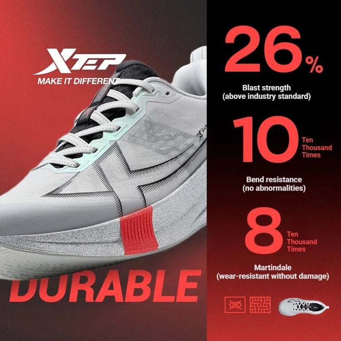 Xtep 2000km 5.0 Running Shoes – Lightweight Cushioned Wear - Resistant Jogging Sneakers - Monsta Online