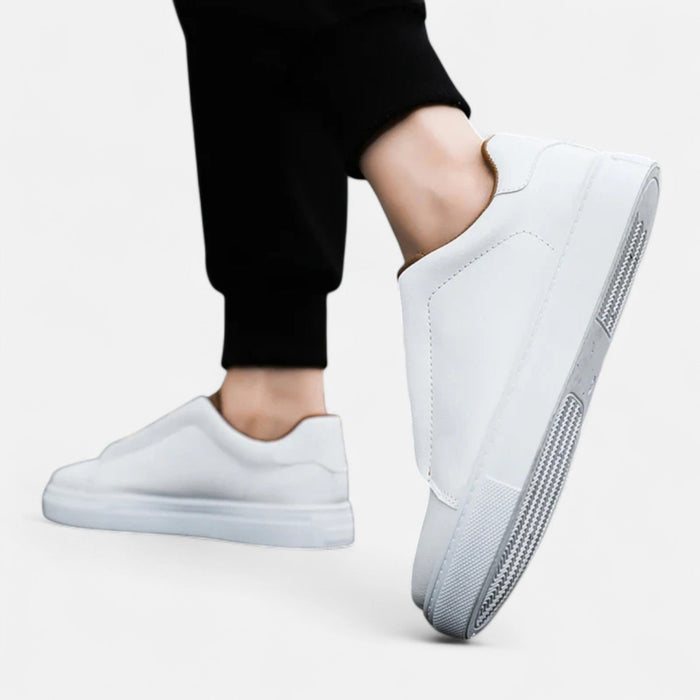 Men's Luxury Slip - On Leather Sneakers – Premium Comfort & Timeless Style - Monsta Online