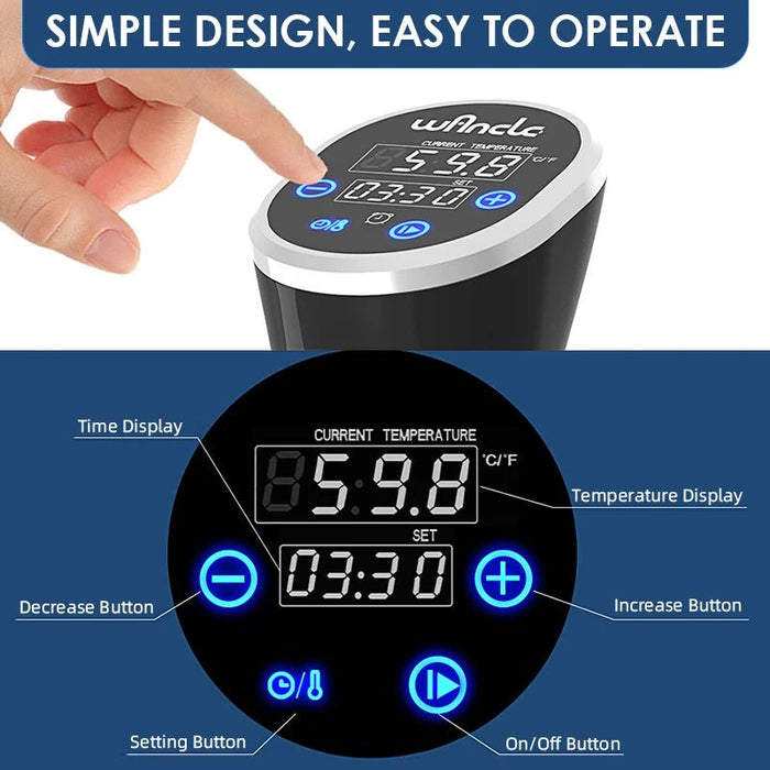 Precision Sous Vide Machine Immersion Cooker with Digital Display - Monsta Online
