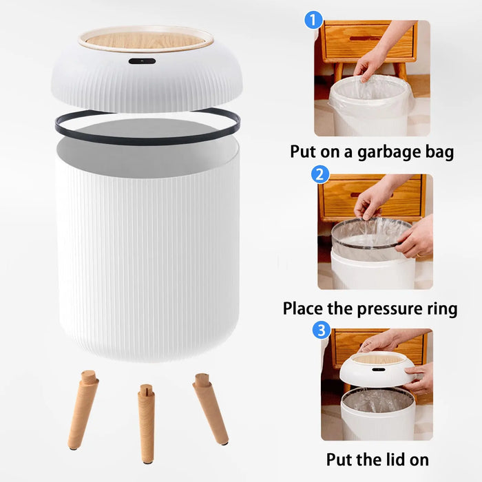 Smart Automatic Trash Can with Motion Sensor for Effortless Waste Disposal - Monsta Online