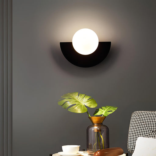 Everest Nordic Semicircle Wall Lamp – Minimalist LED Sconce for Bedroom, Hallway & Living Room - Monsta Online
