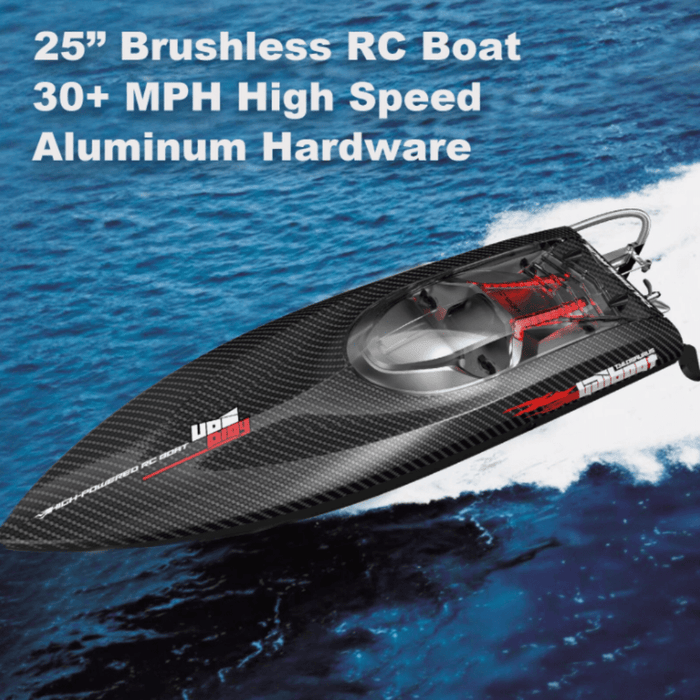 Tylausaurus: Large 26 Inches, 31 MPH Brushless RC Speed Boat for Adults with Dual Batteries - Monsta Online