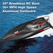 Tylausaurus: Large 26 Inches, 31 MPH Brushless RC Speed Boat for Adults with Dual Batteries - Monsta Online