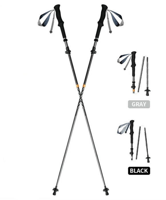 Ultralight Carbon Fiber Trekking Poles – Collapsible Hiking Poles with Ergonomic Grip - Monsta Online
