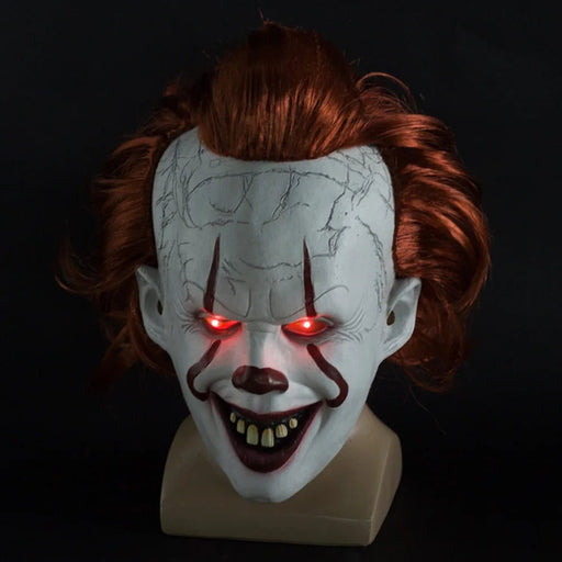 Halloween Pennywise Clown Mask with Light - Up Eyes Scary Costume - Monsta Online