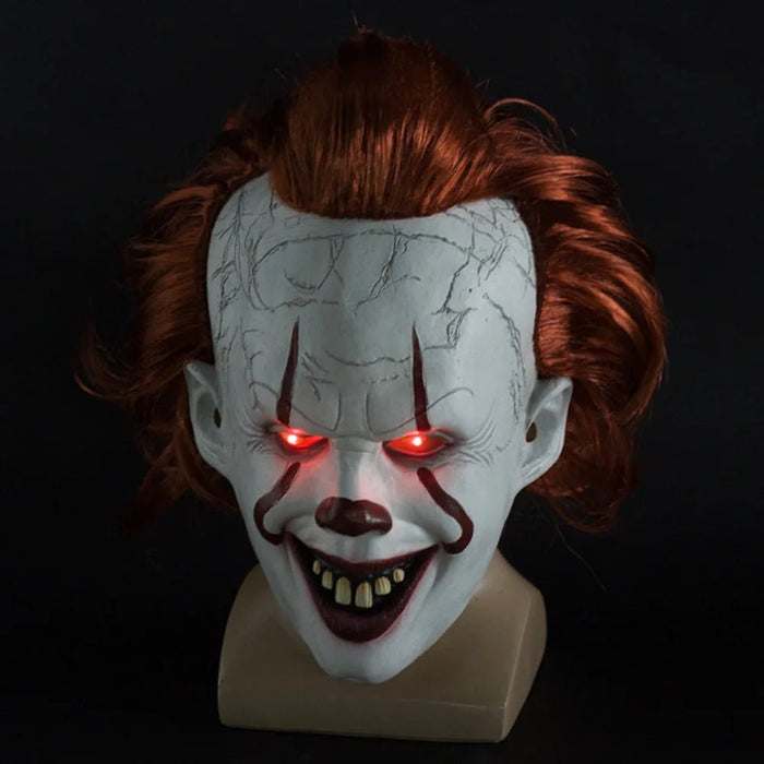 Halloween Pennywise Clown Mask with Light - Up Eyes Scary Costume - Monsta Online