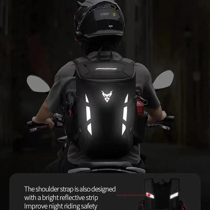 Waterproof Reflective Motorcycle Backpack With Helmet and Laptop Compartments - Monsta Online