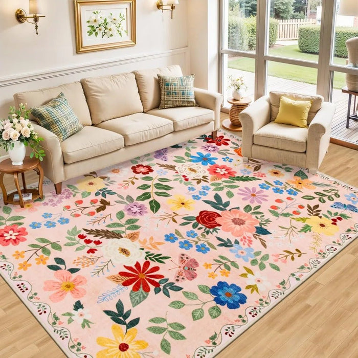Washable 8'x10' Vintage Boho Area Rug – Soft, Non - Slip, Easy Maintenace and Long Lasting - Monsta Online