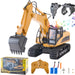 1:14 Scale Remote Control Excavator RC Construction Toy with Metal Shove and Dual Batteries - Monsta Online