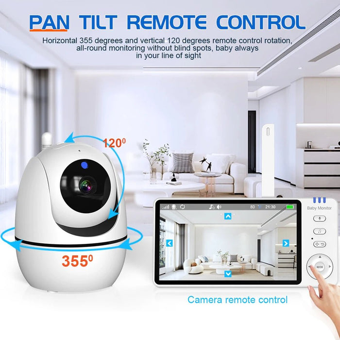 Smart 5" Video Baby Monitor with Two - Way Audio and Night Vision - Monsta Online