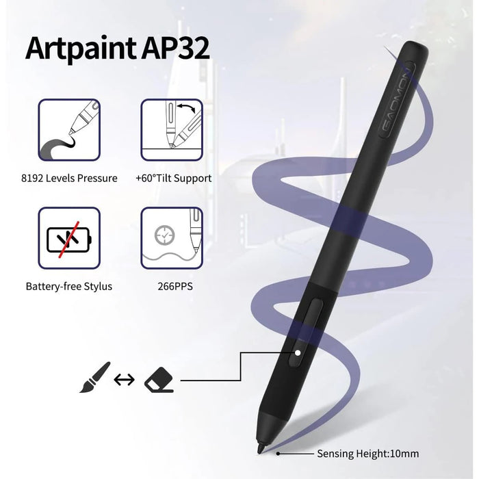 Large 21.5 Inch Professional Graphics Tablet Drawing Monitor Pen display with Tilt - Support Battery - Free 8192 Pen Pressure - Monsta Online