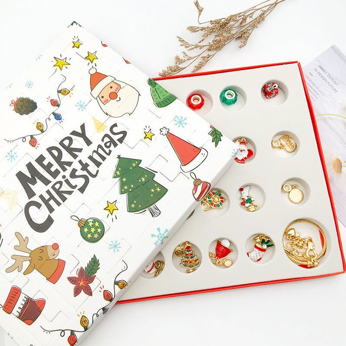 Christmas Advent Calendar Jewelry Making Bracelet Gift Box for Kids - Monsta Online