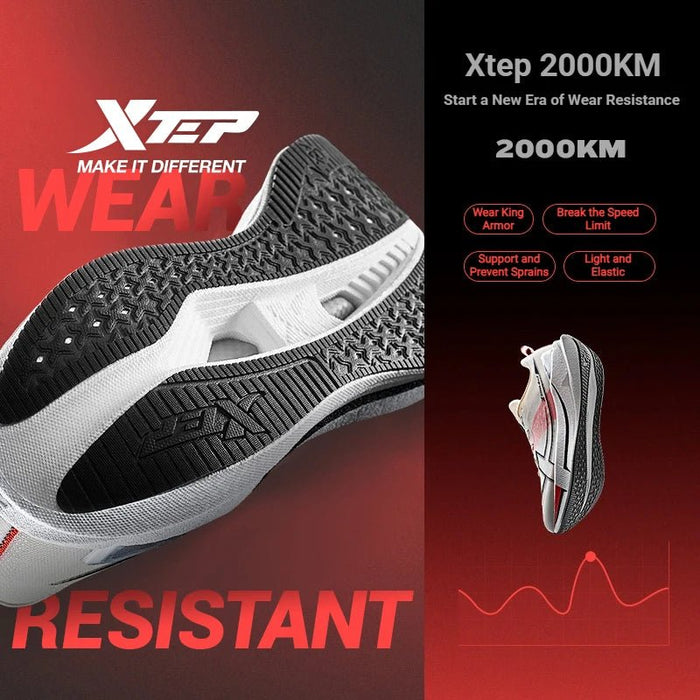 Xtep 2000km 5.0 Running Shoes – Lightweight Cushioned Wear - Resistant Jogging Sneakers - Monsta Online
