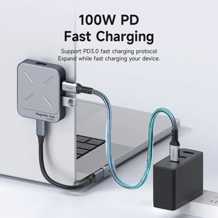 Premium Magnetic Thunderbolt 4 USB - C Hub with 4K HDMI and 100W PD - Monsta Online