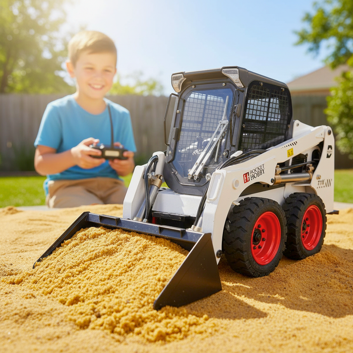 RC Skid Steer Loader Toy 1:14 Scale - Remote Control Front Loader with Lights & Sounds (Gift for Kids) - Monsta Online