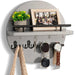 Round Wooden Key Holder – Eco - Friendly Wall Organizer with Hooks & Shelf for Entryway - Monsta Online