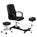 Professional No - plumbing Spa Pedicure Chair with Foot Bath and Rolling Stool - Monsta Online
