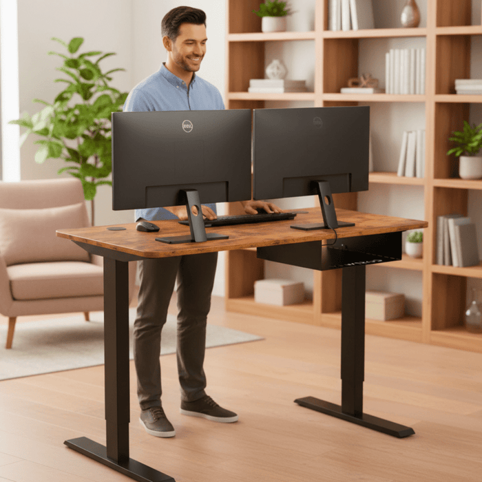 Premium 48" Electric Height Adjustable Standing Desk with USB Port – Ergonomic Sit - Stand Home Office Workstation - Monsta Online