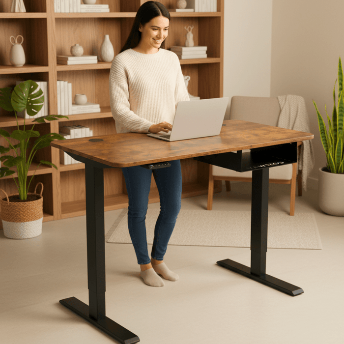 Premium 48" Electric Height Adjustable Standing Desk with USB Port – Ergonomic Sit - Stand Home Office Workstation - Monsta Online