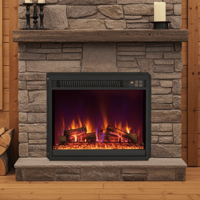 Modern 1500W Electric Fireplace Insert with Multi Flame Colors and Remote Control - Monsta Online