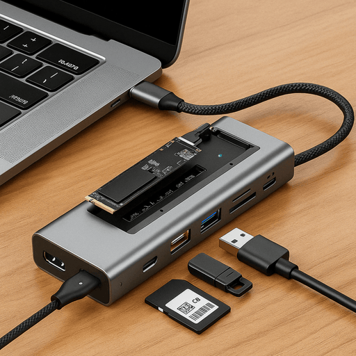 8 - in - 1 USB - C Docking Station for Laptops with Built - in SSD Storage 4K HDMI - Monsta Online