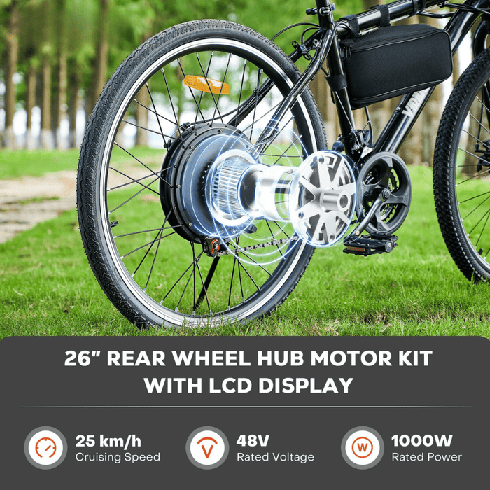 1000W High - Performance eBike Conversion Kit 48V Rear Wheel with Digital Display - Monsta Online