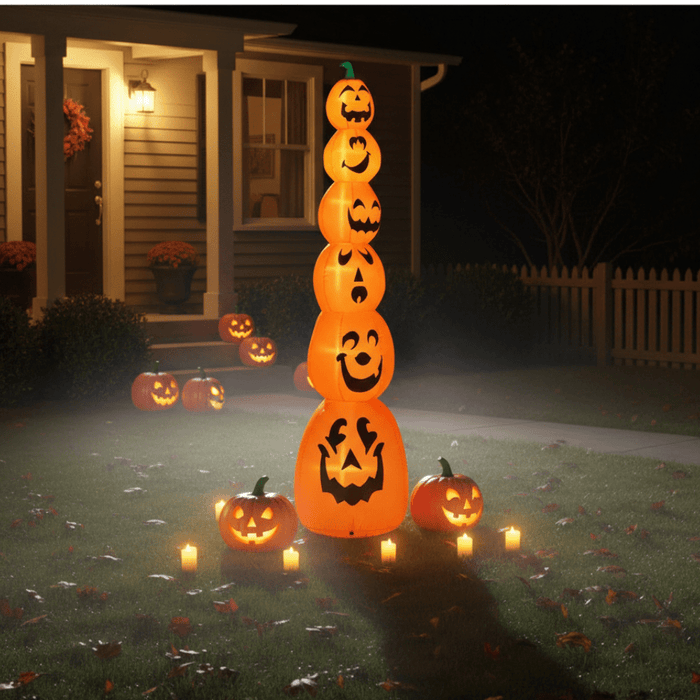 9FT Halloween Inflatable Stacked Pumpkins with LED Lights - Monsta Online