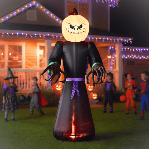 7ft Inflatable Halloween Reaper Ghost Pumpkin with LED Lights - Monsta Online