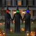 5.2ft Sound - Activated Animatronic Black Witch – Color - Changing LED Head and Creepy Sounds - Monsta Online