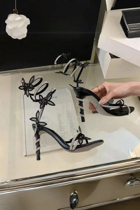 Butterfly Reverie Lace - Up Heels for Women – Elegant White Bridal & Occasion Heels - Monsta Online