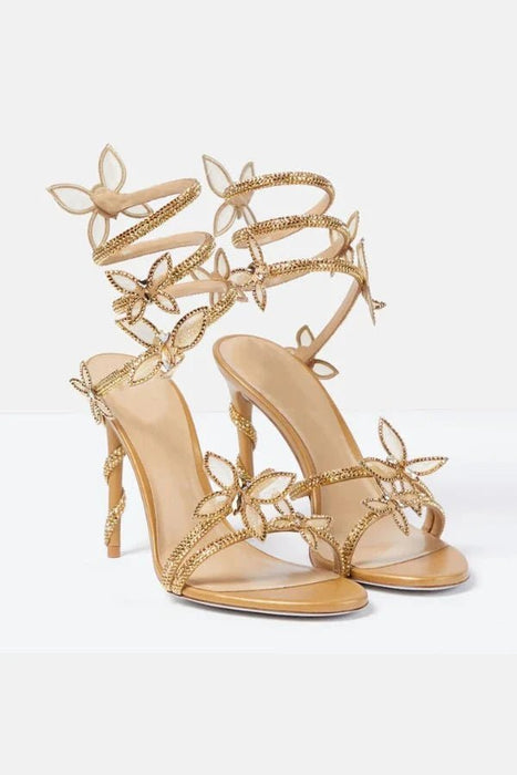 Butterfly Reverie Lace - Up Heels for Women – Elegant White Bridal & Occasion Heels - Monsta Online