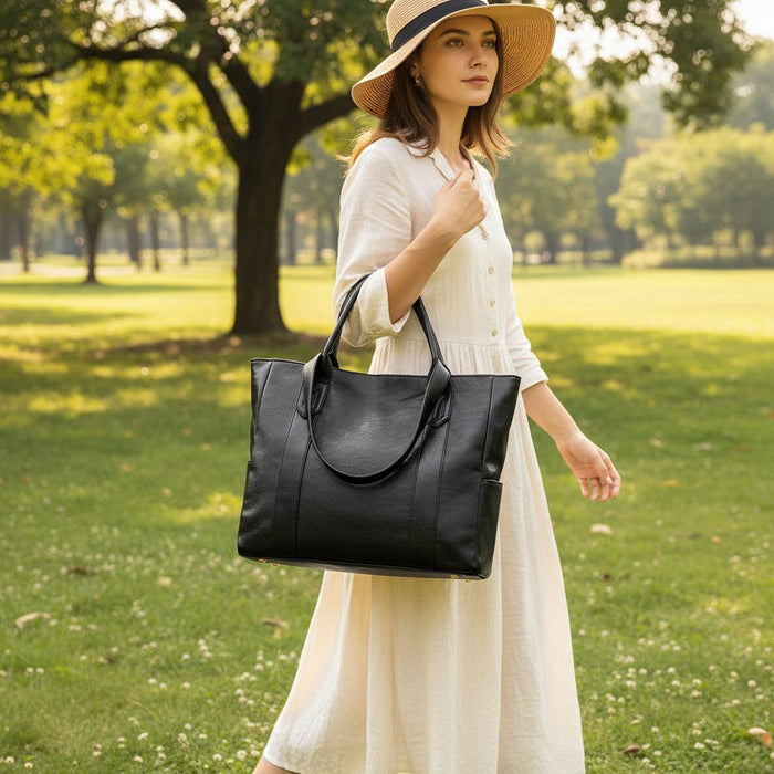 Chic Retro Leather Shoulder Bag for Women – Smooth Finish with Timeless Elegance - Monsta Online