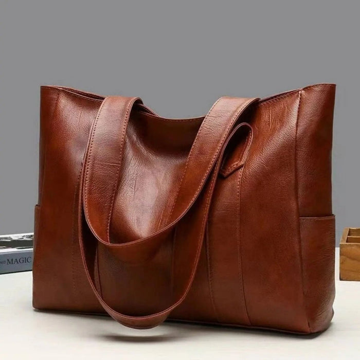 Chic Retro Leather Shoulder Bag for Women – Smooth Finish with Timeless Elegance - Monsta Online