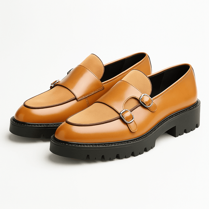 Valemont Monk Strap Loafers – Men's Leather & Suede Double Monk Strap Shoes - Monsta Online