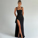 Valessia Slip Maxi Dress – Women's Open Back Satin Formal Dress - Monsta Online